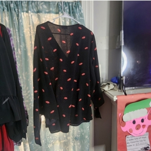 Asoph lips blouse 3x - Picture 3 of 3